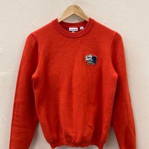 rare Lacoste badge red sweater size S/M! 🍅🍁